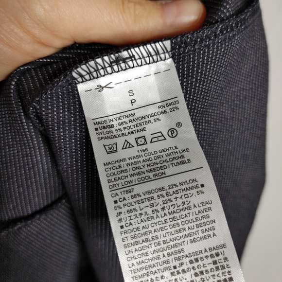 Banana Republic Sheath Dress Fit‎ & Flare Sleeveless Blue White Micro Dot S New - Picture 7 of 8